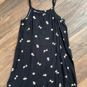 SO Black Dress with White Floral Accents